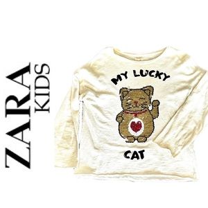 ZARA Girls Sequin Knit Top